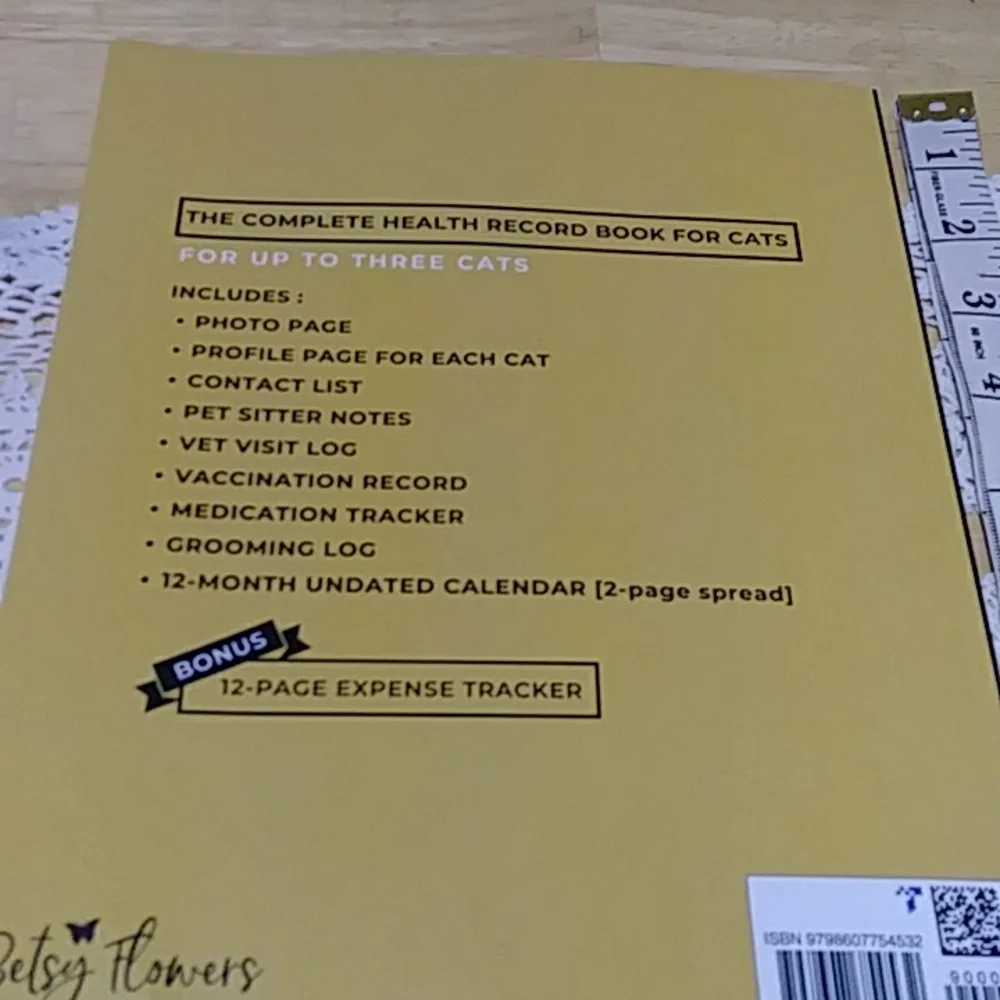Cat Health Journal, record vet visits, vaccines and more